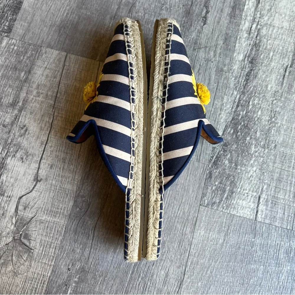 Kate Spade Solero Stripe Espadrille Slide Sandals Sunflower Size 7